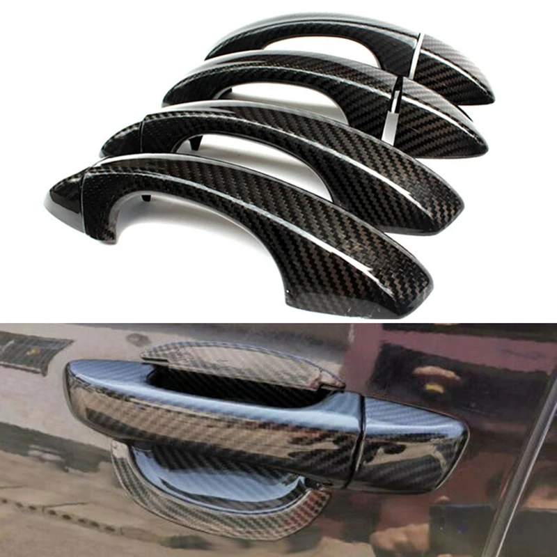 

Dry Carbon Fiber Car Side Door Handle Cover Trim Sticker for Volkswagen VW Passat 11-16 Golf Mk 6 Scirocco Bora Sharan Skoda