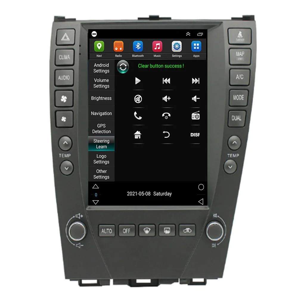 2025 New Android 14 For Lexus ES ES240 ES300 ES330 ES350 2006-2011 2012 For Tesla Style Screen Car Radio Multimedia Player