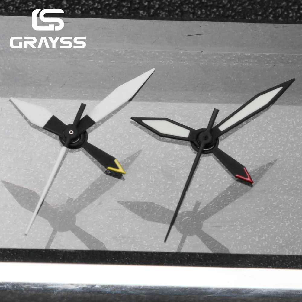 New Pilot GMT Green Luminous Watch Hand Needles Fit 28.5mm Dial for NH35/NH34 Movement Accessories Watch Parts