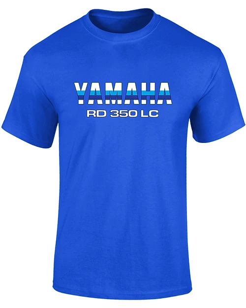 White Yamaha RD350LC Classic Two-Stroke Motorcycle T-shirt Cotton Graphic Tee Men Women Summer Streetwear