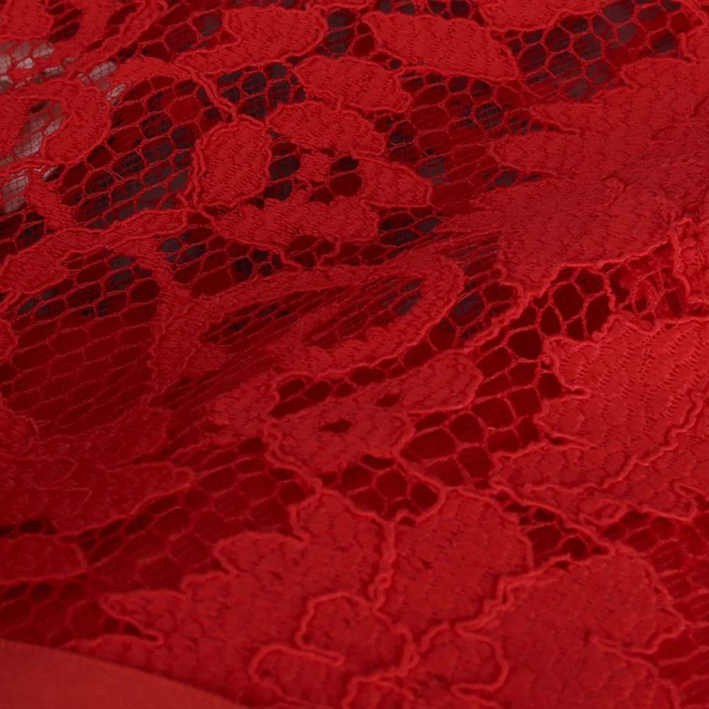 

Dress for Kids Lace Tulle Wedding Sleeveless O-Collar Red 130cm Impeccable Craftsmanship Chic Special Occasions