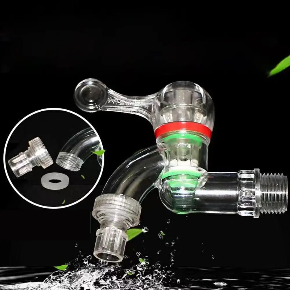 Plastic Transparent Faucet Garden Irrigation Connector Water Switch Water Tap 20/25MM Water Valve for Kitchen