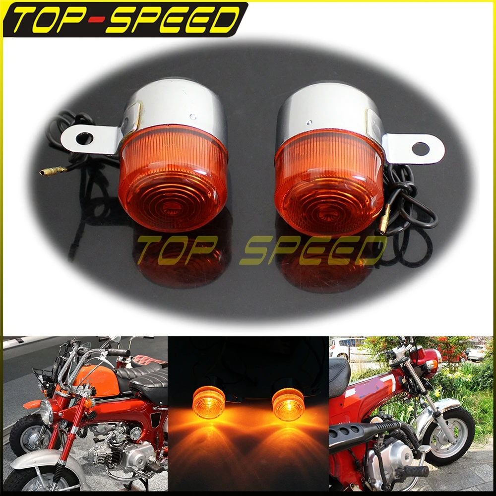 Cafe Racer Front&Rear Turn Signal Light Taillight Back Amber Turning Flashing Lamp For Honda Dax Z50 ST50 ST70 CT70 ST CT 50 70