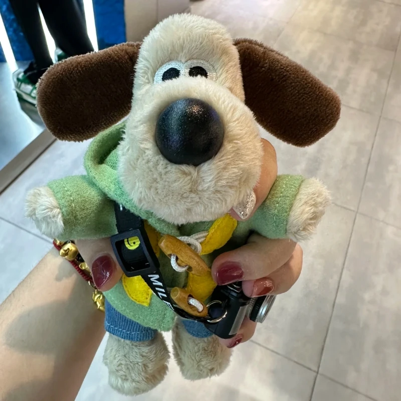 Kawaii جروميت أفخم لعبة والاس قلادة الكرتون الكلاب المفاتيح أنيمي جرو محشوة دمية حقيبة المعلقات الاطفال هدية يمكن تغيير الملابس