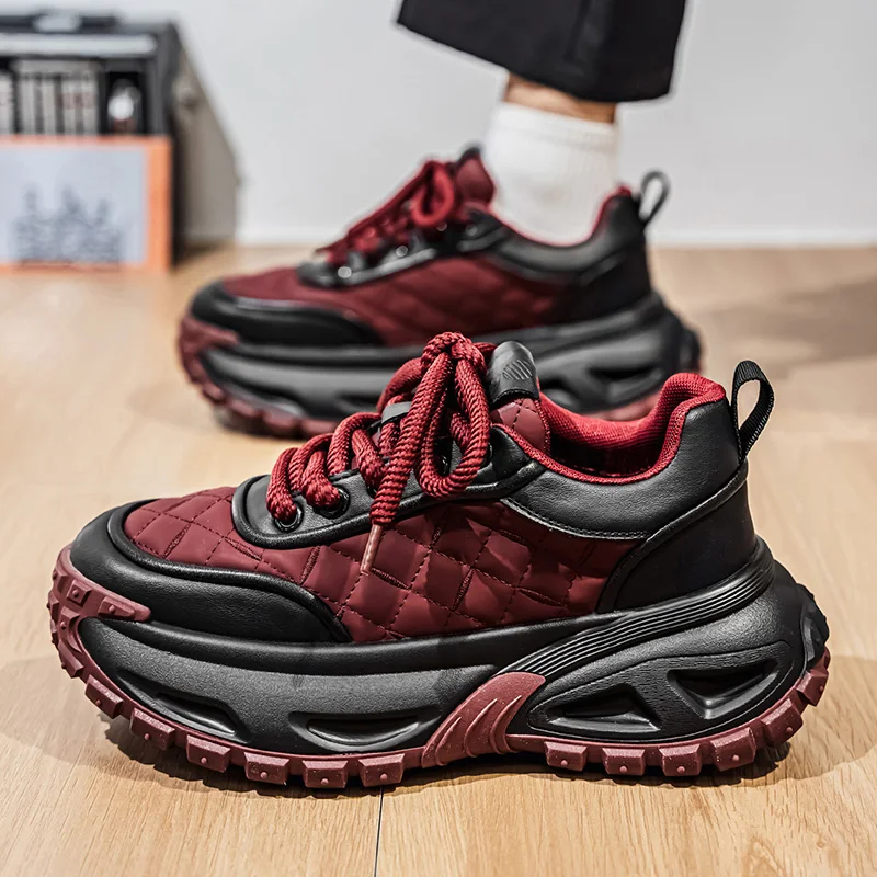 أحذية رجالية جديدة للخريف والشتاء بمنصة مصعد للأب - أحذية رياضية كاجوال أنيقة غير قابلة للانزلاق ومقاومة للاهتراء #2