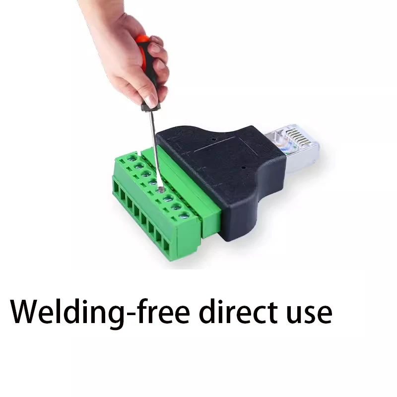 RJ45 محول طرفي لولبي ، موصل ذكر إلى أنثى ، فاصل 8 دبوس ، CCTV ، DVR ، ملحقات CCTV ، جودة عالية ، 1