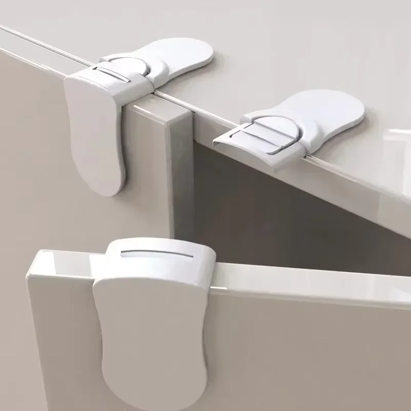 Child Safety Lock with Drawer Protection, Baby Anti-Squeeze Hand Function, Multifunctional Baby-Proof Refrigerator Cabinet Door