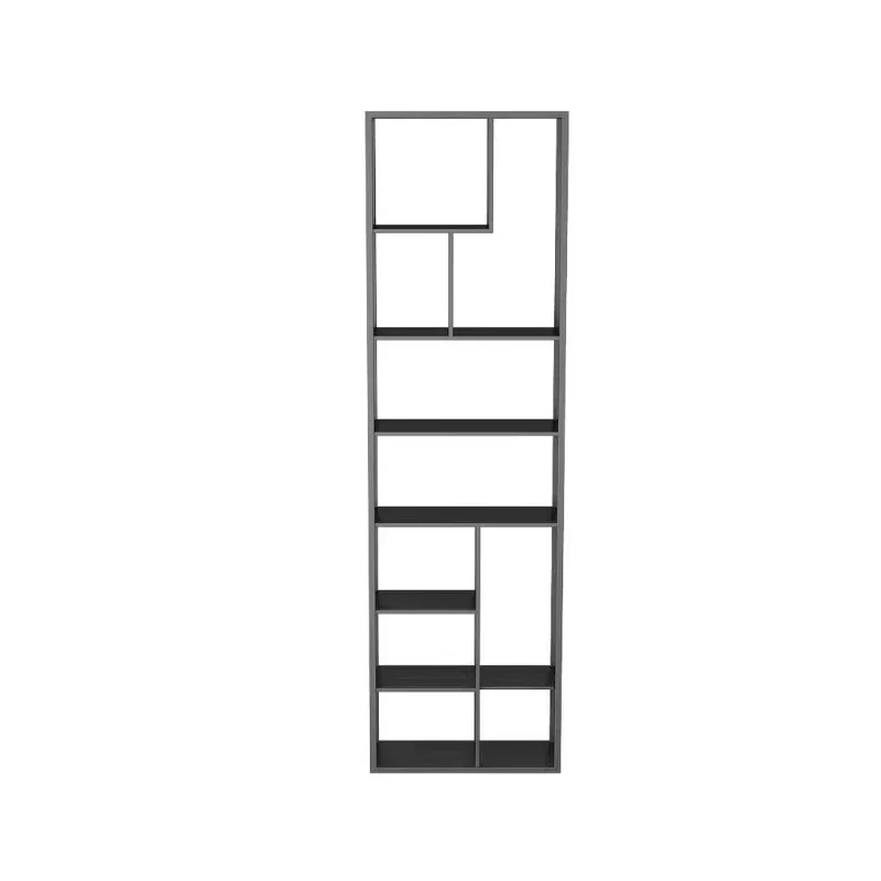 Nordic living room floor-to-ceiling bookshelf wrought iron shelf simple office study whole wall storage partition bookcase