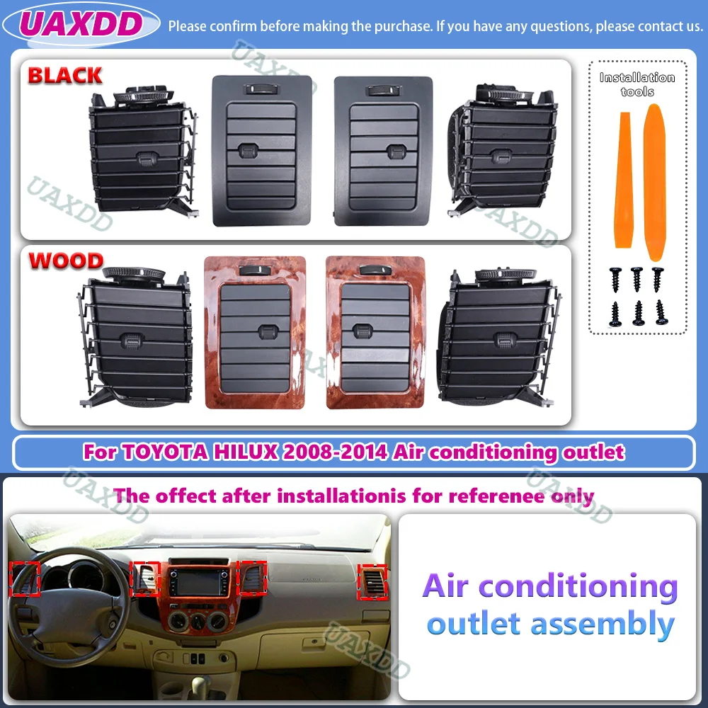 

For 2008-2014 TOYOTA HILUX Air conditioning outlet 2 Din Car Interior stereo radio Android Kit Automotive Interior multimedia CD