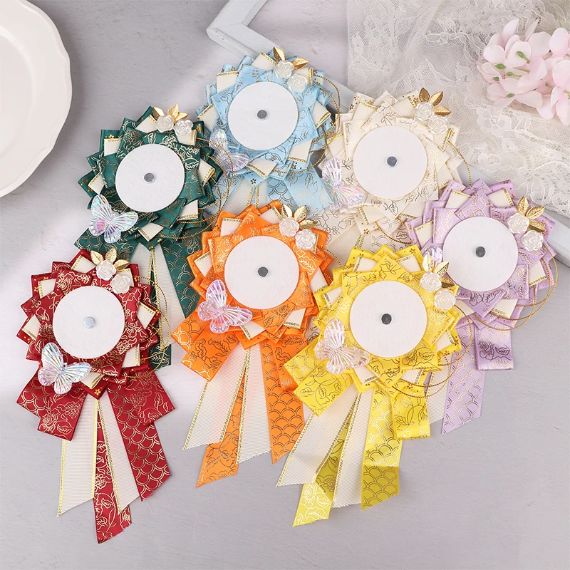 Ribbon Cosplay Ita Bags Rosette Protection Flower Pin Holder Badge Base Accessoriesray Itabag Decor