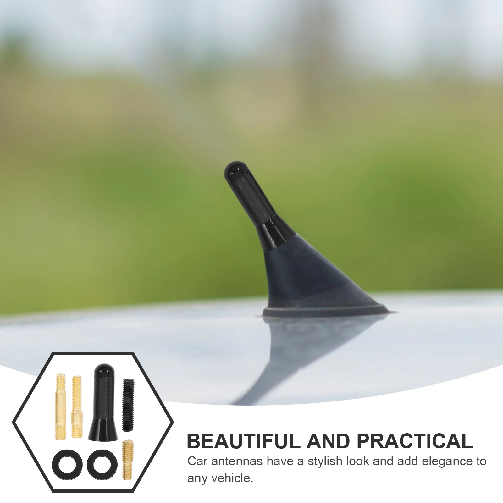 

Car Antenna Short for Vehicle Replacement Parts Suv Carbon Fiber Antennas Vehicles Radio