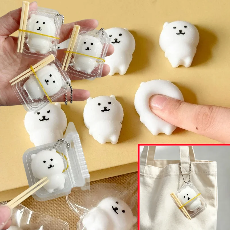 Lunch Box Squishy JOKE Bear Nagano Squishy Toys Bag Cute KEY Pendant Pinching Squeezeing Decompression Toy Party Birthday Gifts