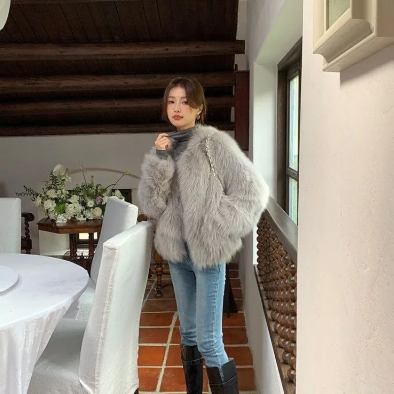 

Популярное зимнее пальто, женская экологически чистая бархатная меховая парка со съемным воротником, утолщенная теплоизоляция