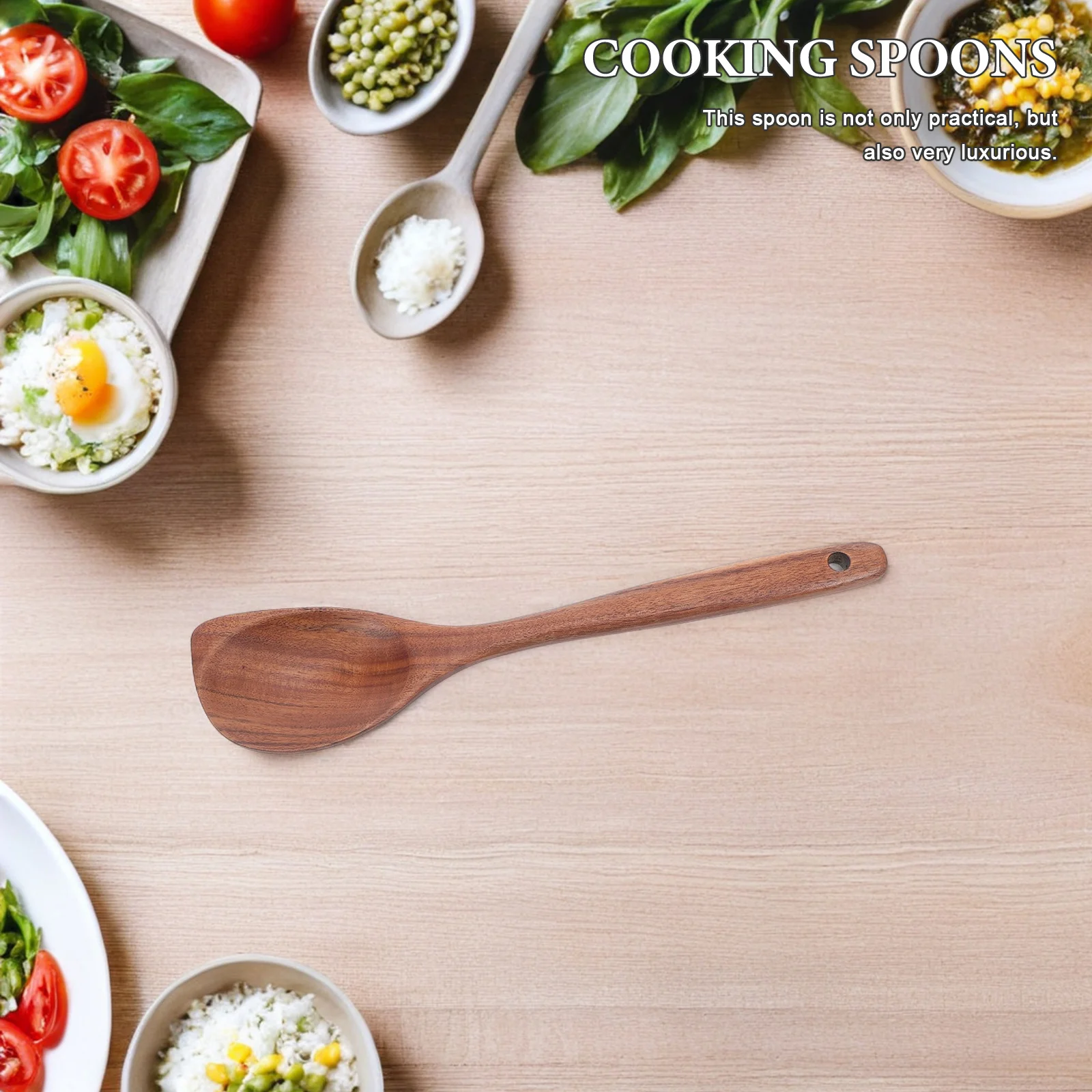 

Japanese Teak Wood Ladle Long Handle Soup Spoon For Stirring Serving Mixing Ramen Cooking Utensil Non-Scratch Wooden