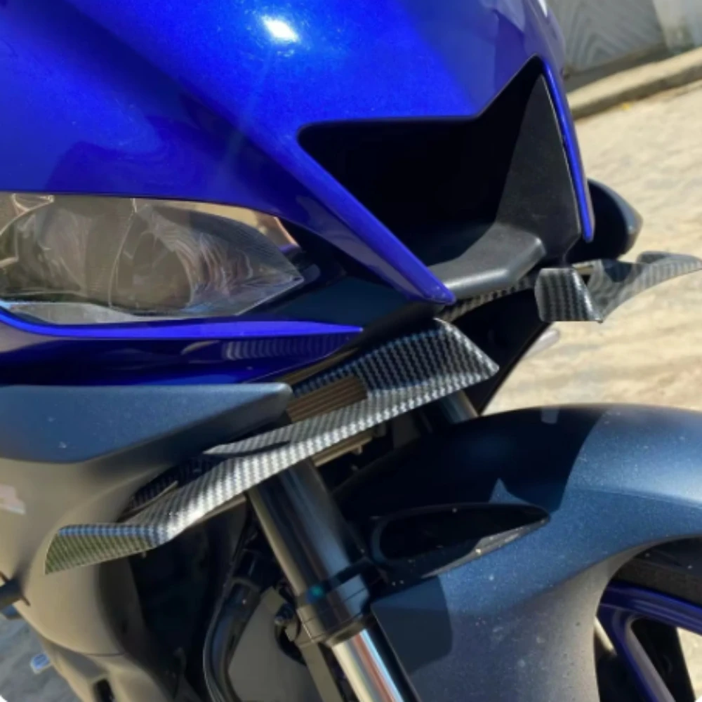 For YZF Front Fairing Winglets Wing Shell Cover Protection Guards Kit YZF-R3 YZF-R25 Motorcycle Wind Wing