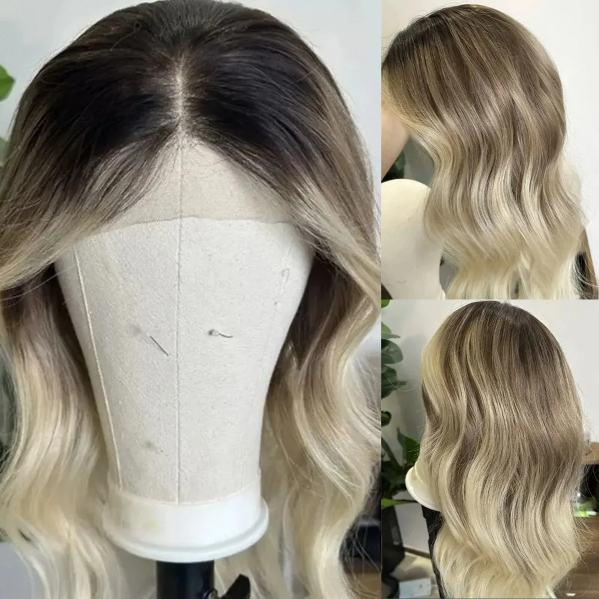 

Синтетический парик 18 дюймов, плечо, естественная волна, парик высокой плотности с темными корнями, термостойкий парик спереди, костюм, женский повседневный подарок