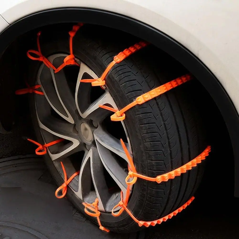 10PCs Winter Car Tire Anti-Slip Snow Chains Universal Anti-skid Car Tyre Wheel Ties  Emergency Double Grooves Car Accessories
