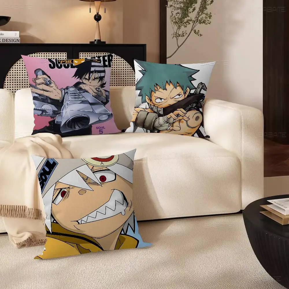 

Anime Soul Eater Personalized Pillow Cover Kids Bedroom Wild Party Decor Pillowcase kid Birthday shower Gift