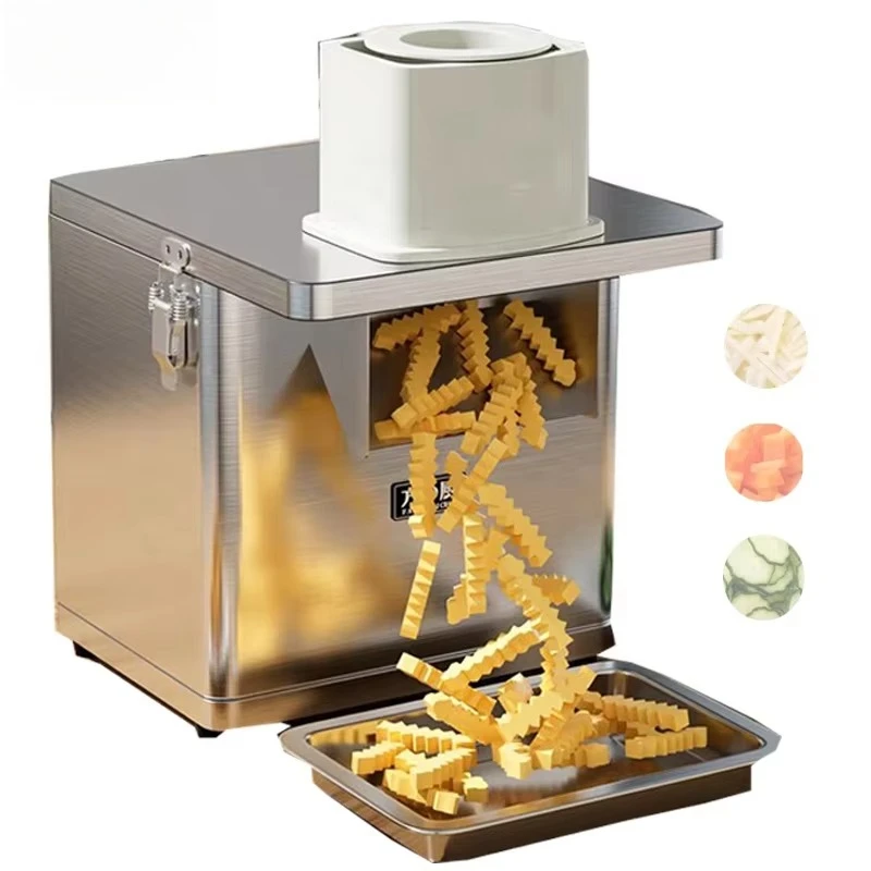 

Automatic Potato Push Machine Multifunctional Vegetable Cutter Machine Wolf Tooth Wavy Potato Chips Stick Maker Machine 220v