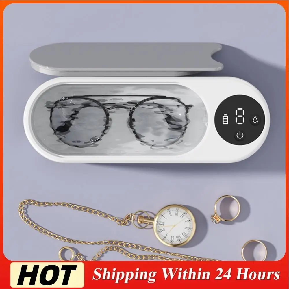 Limpiador Ultrasónico de Plata y Oro, Limpiador Multifuncional de Gafas, Herramienta de Lavado de Lentes con Vibración de Alta Frecuencia para Anillos y Collares