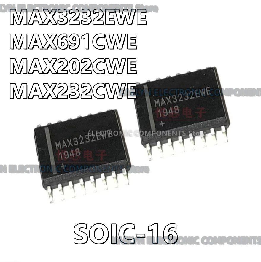 

10 шт./лот MAX3232EWE MAX3232 MAX691CWE MAX691 MAX202CWE MAX202 MAX232CWE SOIC-16