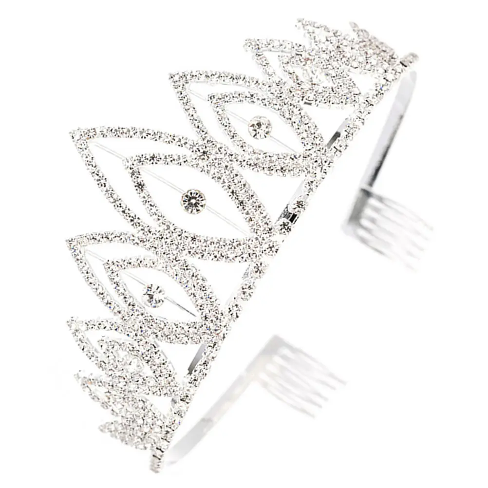 1Pcs Chic Rhinestone Wedding Crown Elegant Bridal Headwear for Women Bride Party Prom Photography Crown for Bride