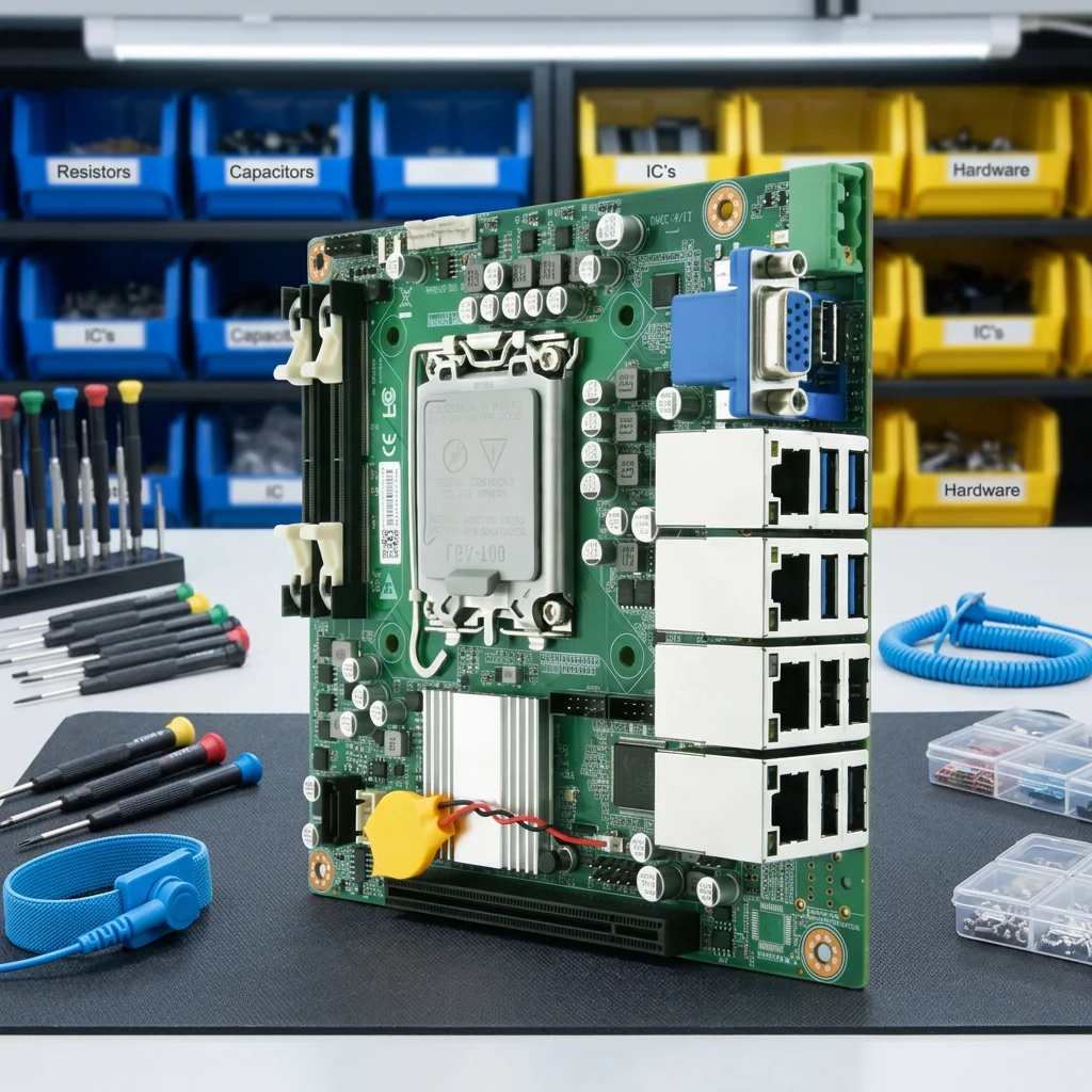 12/13/14 Gen Industrial Mainboard 4 Port Gigabit Ethernet Embedded Board 2 RS232 Watchdog for Self-service Terminal Automation