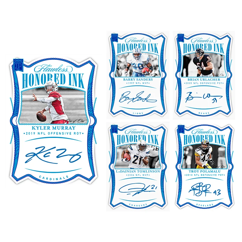 

Самодельные Diy Panini Nfl Rugby Star Kyler Murray Barry Sanders Brian Urlacher Ladainian Tomlinson Коллекция Карты Игрушки Подарок