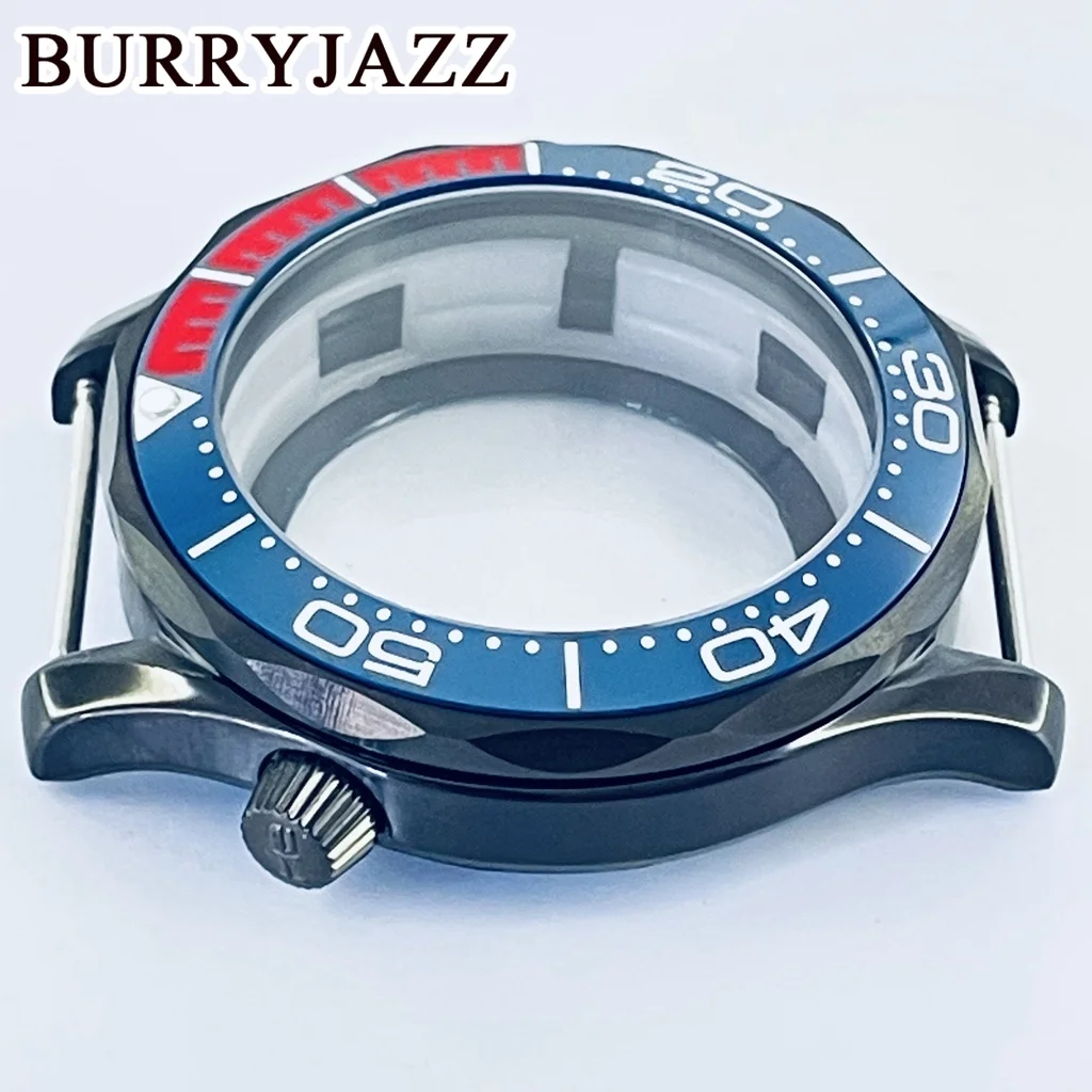 Burryjazz-防水サファイアガラスケース,300,セラミックベゼル,41mm,nh35,nh36,nh34,nh38,nh70,nh72