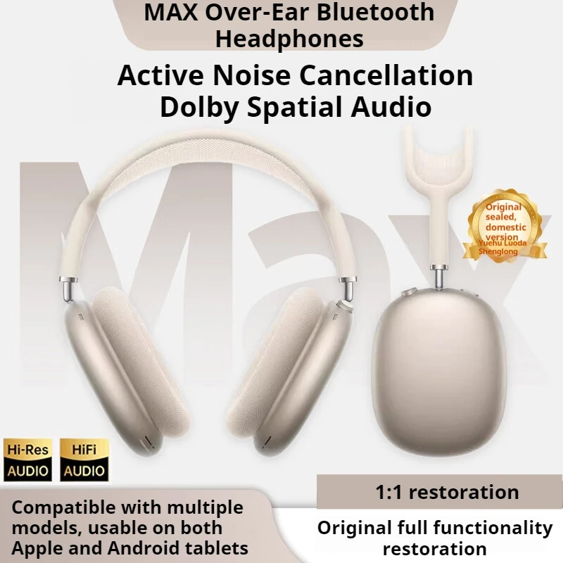 Huaqiangbei Max Kopfmontierte kabellose Bluetooth-Kopfhörer, geeignet für Apple Android mit Rauschunterdrückung