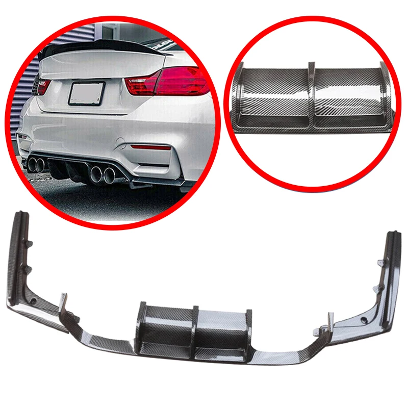 

For BMW F80 M3 F82 M4 2015 2016 2017 2018 2019 2020 Rear Bumper Lip Glossy Black Or Carbon Fiber Look Body Kit Spoiler