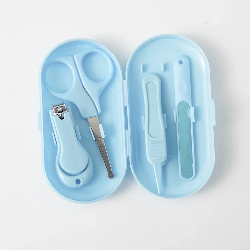 4pcs/set Baby Nail Clipper Set Children Kids Nail Cutter Scissors Files Small Nail Trimmer Baby Nails Care Tools Baby Care Items