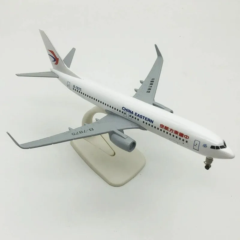 20cm Model Airplanes China Eastern B737 Aircraft Metal Diecast Scale Plane For Aviation Collectible Miniature Gifts With Stand
