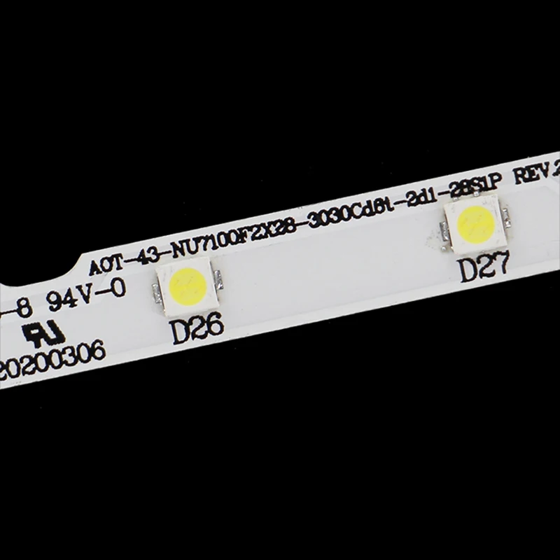 Tira de luces LED de retroiluminación, accesorio para televisor de 43 pulgadas AOT-43-NU7100F2X28-3030Cd6t-2d1-28S1P UE43NU7100U UE43NU7120U, CY-NN043HGAV6H