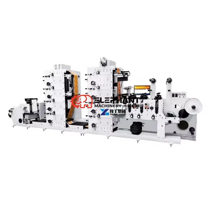 Multicolor Automatic Adhesive Sticker Flexographic Printing Machine for Paper Roll Roll Die Cut Labels Plastic Bags Paper Bags