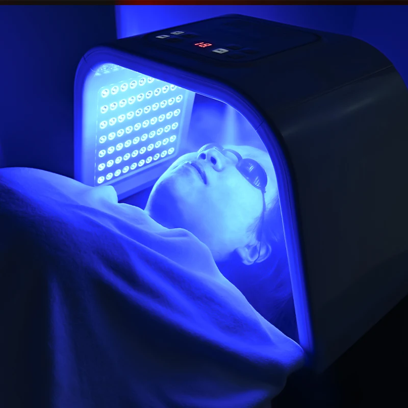 Machine à photons LED 7 couleurs avec CharacterSpray, hydratant pour la peau, masque pour le visage et le corps, salon, spa, usage domestique, soins de la peau contre l'acné