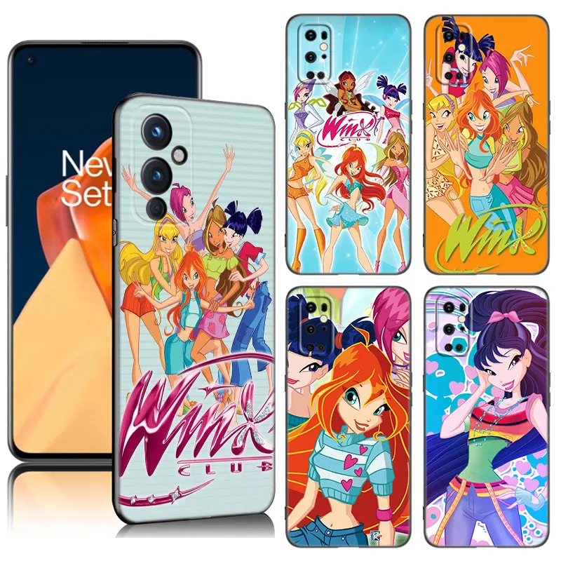 Girl W-Winx Clubs Phone Case For OnePlus 9 10 ACE 2V Pro 9RT 10T 10R 11R Nord CE 2 3 Lite N10 N20 N30 5G Black Silicone Cover