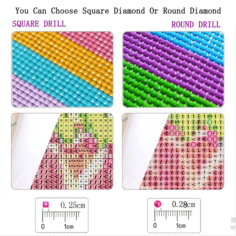 AB Diamond Painting Cross Stitch Piękna i bestia 5D DIY Haft Rhinestone Painting