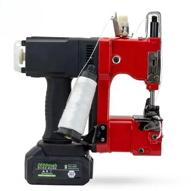 Industrial Electric Wrapping Sewing Machine – Battery-Operated Portable Handheld Tool for Thick Fabric & Bags
