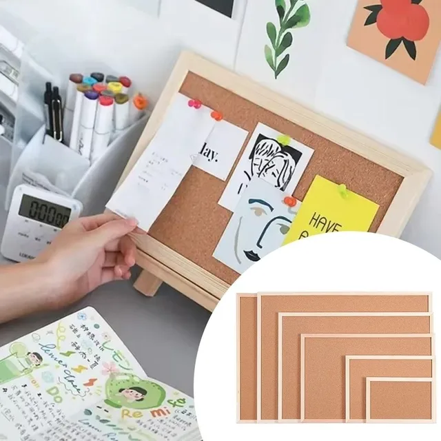 Wooden Frame DIY Cork Display Panel Soft Decorative Memo Bulletin Board Wood Hanging Letter Message Boards 3 Wooden Frame DIY Cork Display Panel Soft Decorative Memo Bulletin Board Wood Hanging Letter Message Boards 3