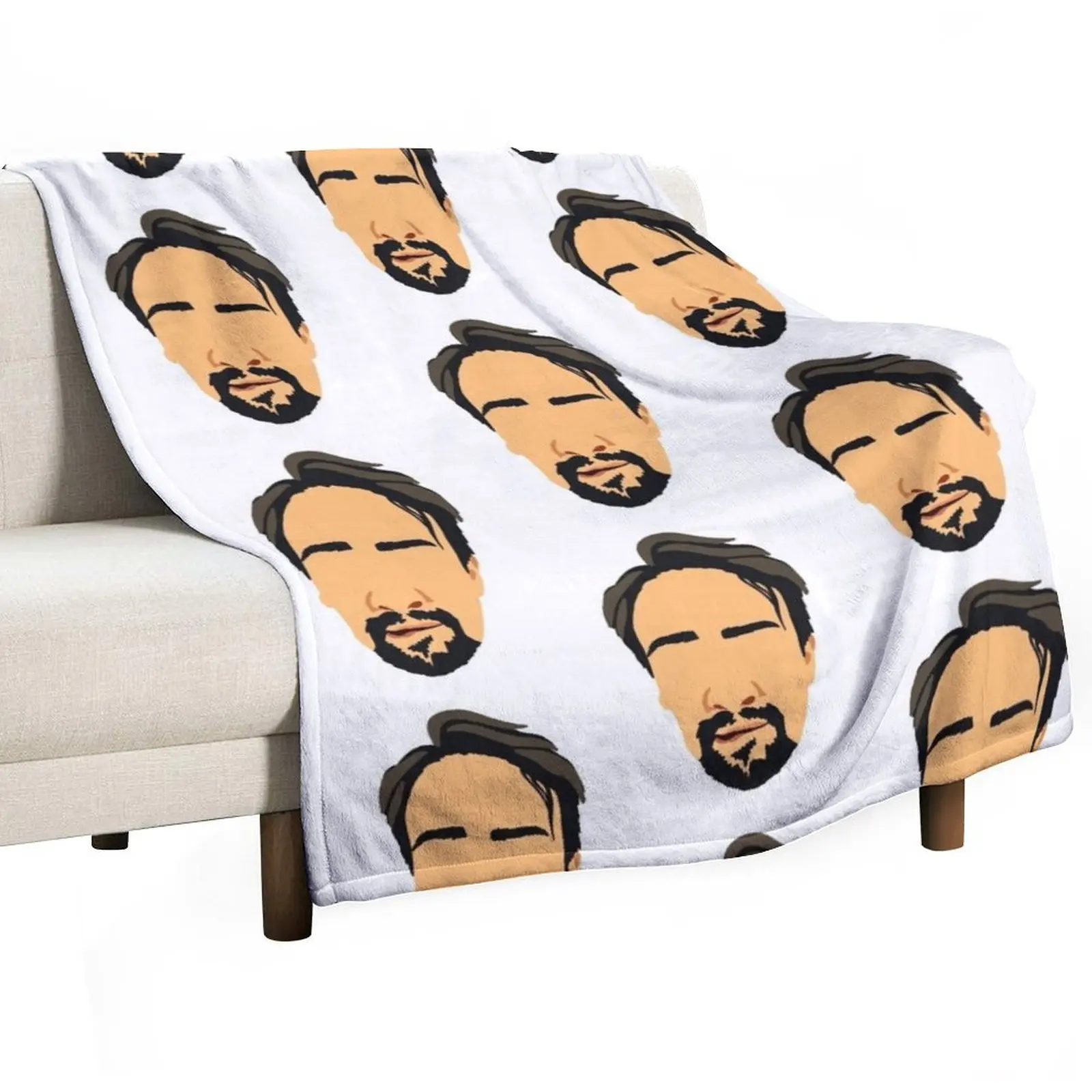 

Lin Manuel Miranda Hamilton Lip Biting Head Throw Blanket Durable Warm Blanket for Daily Home Use