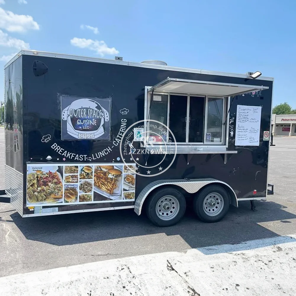 Street Snack Trailer Coffee Shop Mobile Restaurant Custom Food Truck Hot Dog Cart Concession Food Truck Trailer