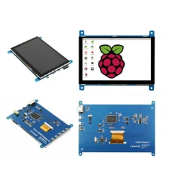 5-inch 800*480 Raspberry Pi Display Screen 4B/3B IPS USB 5V Power Capacitor Touch Screen HDMI Display Screen