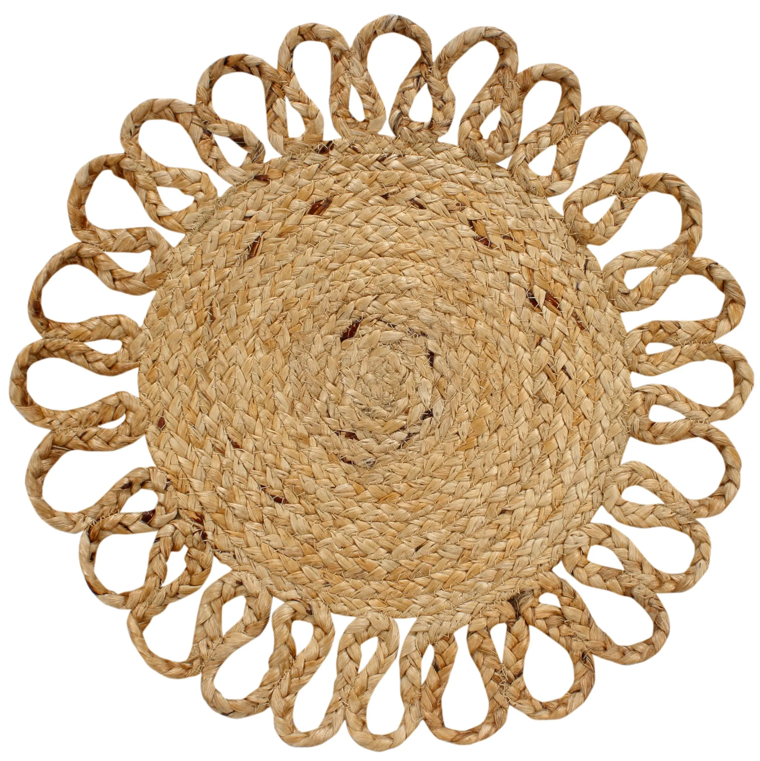 

Round Braided Placemats Natural Wicker Chargers for Dinner Plates, Heat Resistant, Easy to Clean, Non-Slip – Elegant Table Deco