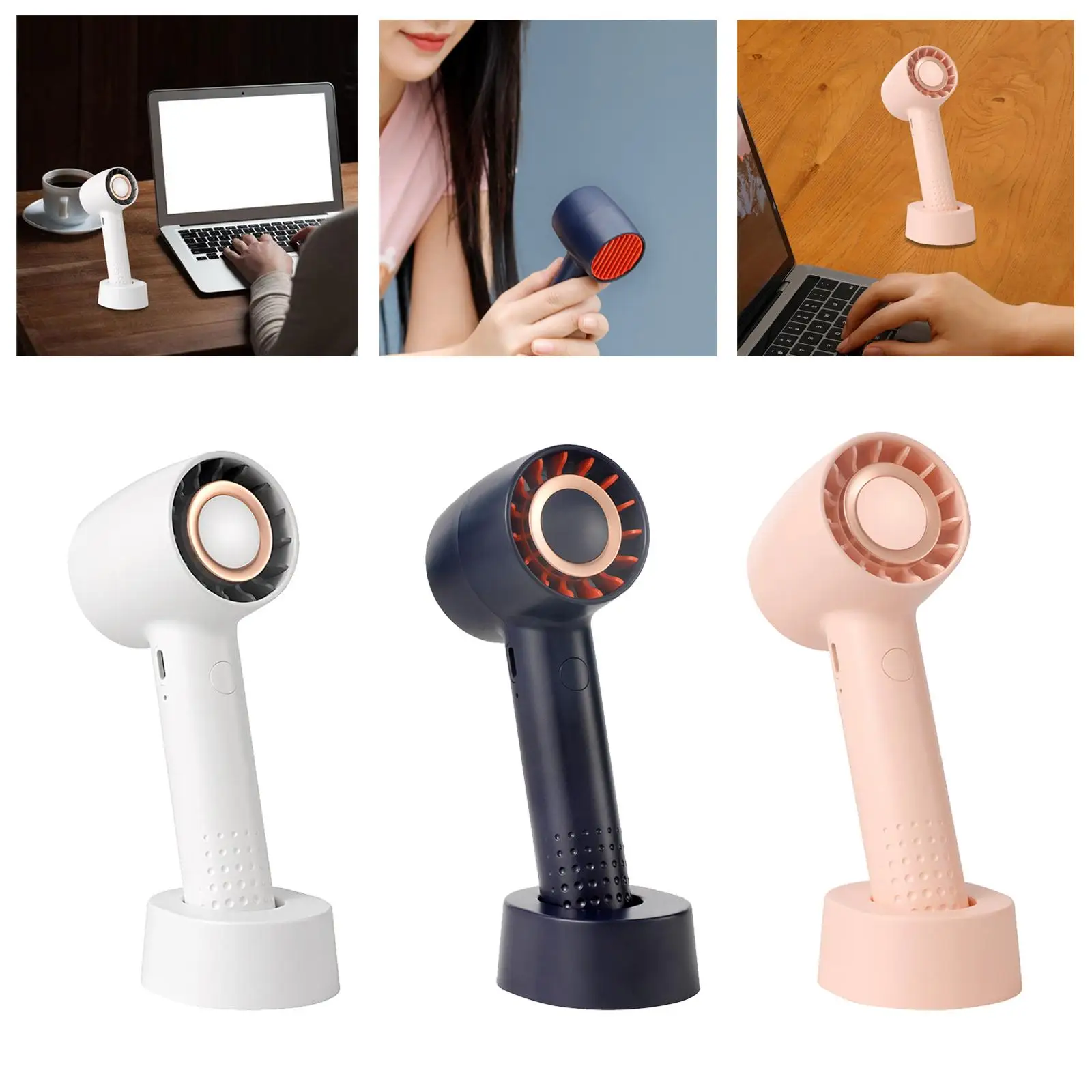 Mini-Handl üfter einstellbar USB persönlicher Lüfter tragbarer blattloser Lüfter für Tisch