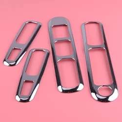 CITALL Car Door Armrest Panel Handle Holder Window Lift Switch Button Cover Trim Chrome For Peugeot 3008 2009 - 2013 2014 2015