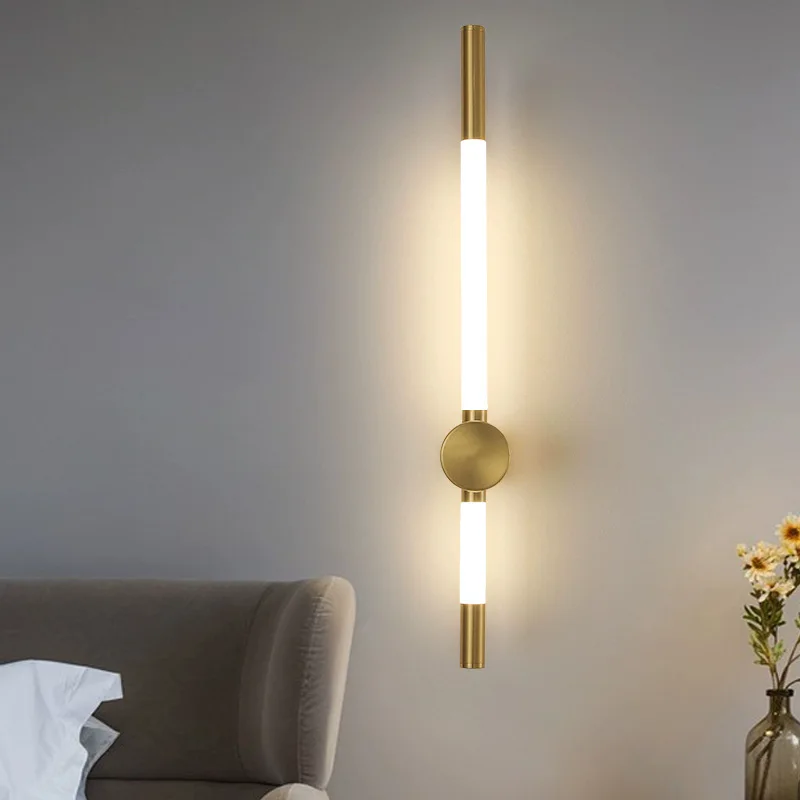Scandinavia Vertical Slim Wall Sconce Lamp Indoor Light Fixture