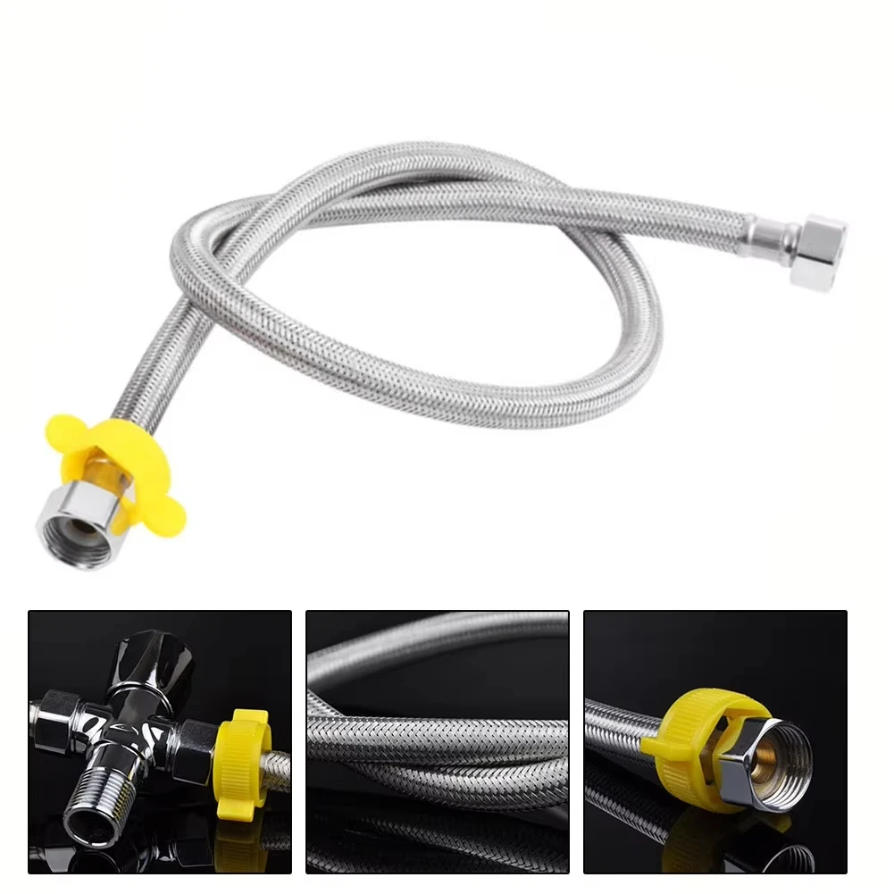 

30/50cm 1/2 Inch Plumbing Explosion-Proof Flexible Braided Hose Faucet Water Pipe For Kitchen Bathroom Plumbing