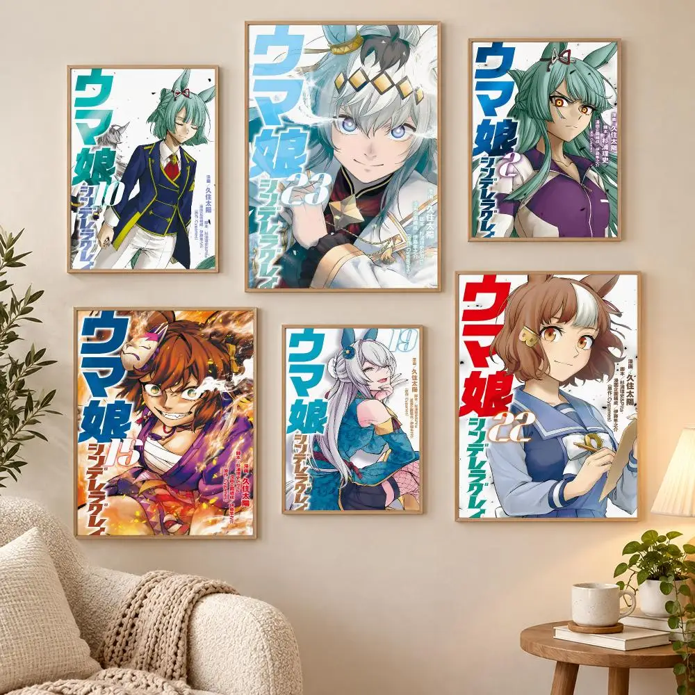 Anime Uma Musume Cinderella Oguri Cap Poster Waterproof HD Modern Peel And Stick Wall Decor Living Room Dorm Garage