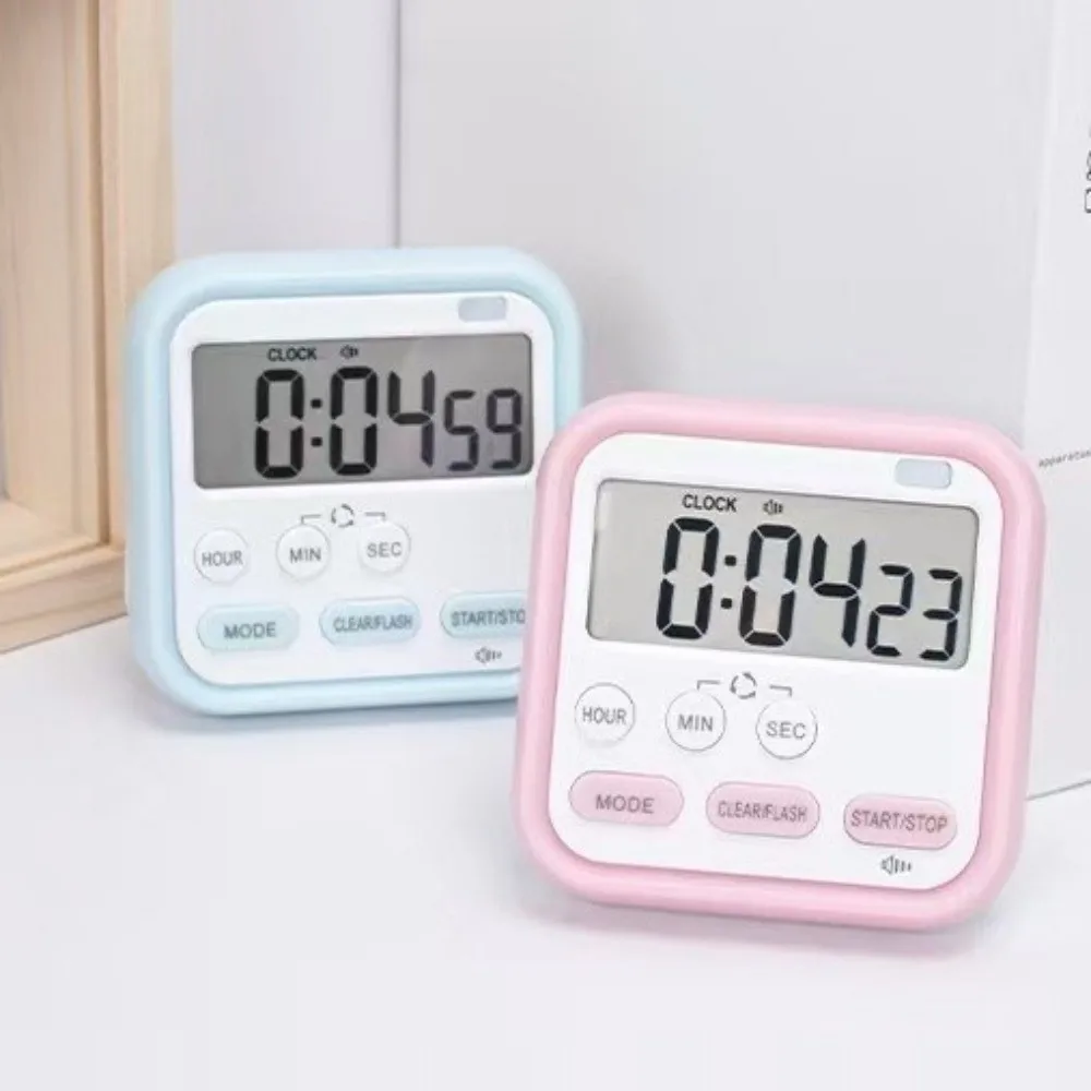 Temporizador Digital de Cozinha com Display Digital, Gerenciador de Tempo Multifuncional, Relógio de Contagem Regressiva, Alarme Alto, Relógio Despertador para Estudantes
